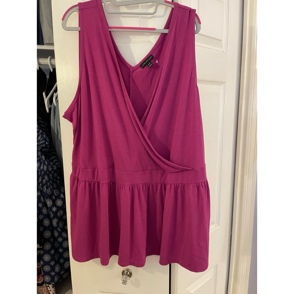 Lane Bryant Purple Pink Sleeveless Top 26/28 Brand New